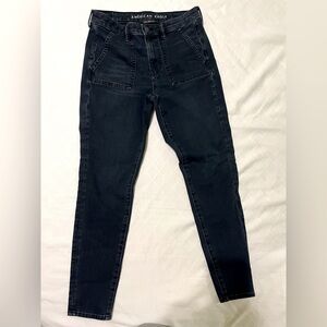 American Eagle Super Stretch Dark High-Waisted Jeans